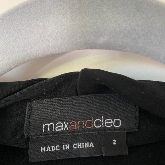 Max & Cleo Super Sexy Beautiful Little Black Dress Faux Wrap Body con Size S - Picture 9 of 10